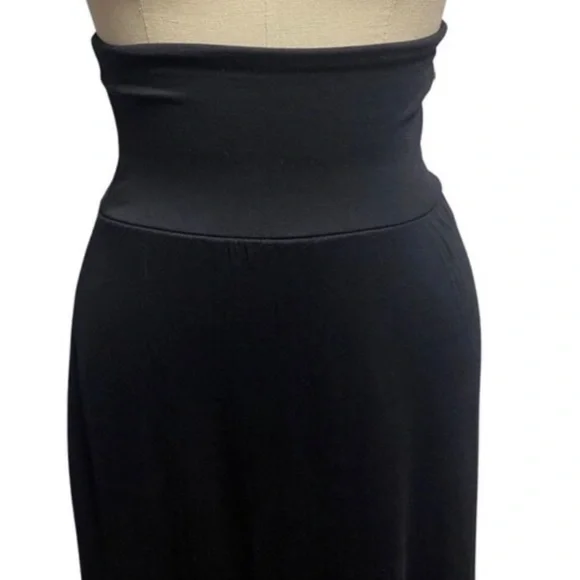 Maxi skirt black knit size X-Large - Picture 3 of 4